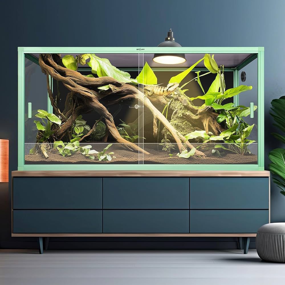 New REPTI ZOO 120 Gallon Reptile Terrarium, 4x2x2 ft Light Weight