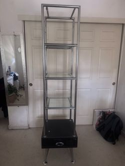Tall Glass Display Shelf