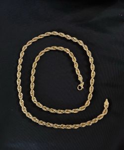 10k Solid Gold Rope,perfect Condition .Thanks See Page For More Jewelry ,see Photos For Details