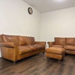 Italian Leather Couch Set