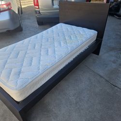 Twin Bed Frame and Mattress Set