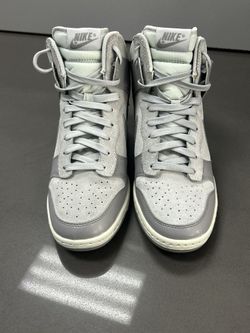 Nike Dunk Sky Hi Grey Wedge Size 8 