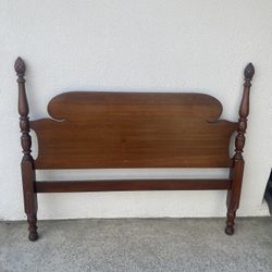 Antique Double Bed Headboard And Footboard  And Desk 