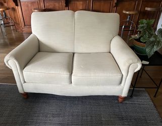 Ivory Loveseat / 2 Seat Couch / Sofa