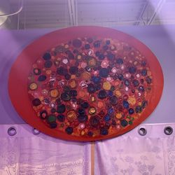 DOWN TO $50-1 DAY ONLY-Massive egg Shaped artwork! British Artist Art Was Originally $4000 A Piece