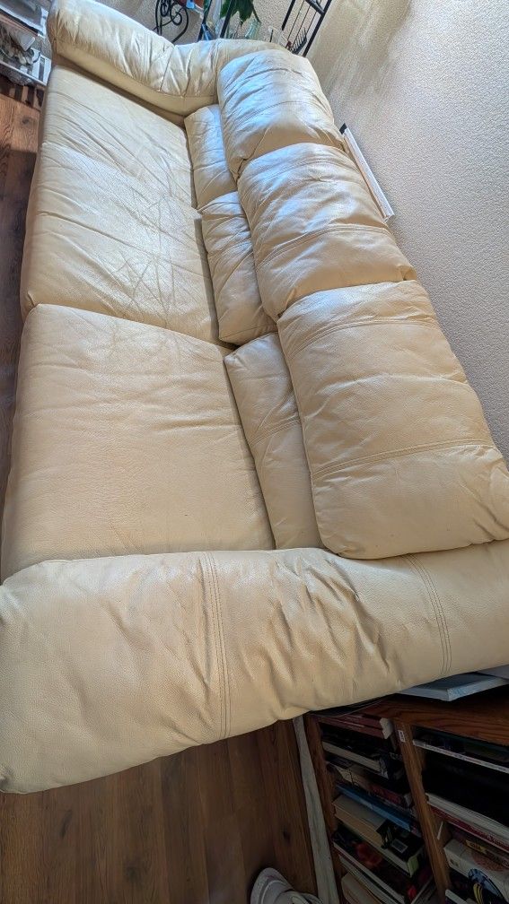 White Leather Couch