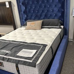 AP🎉 Mirabelle Upholstered Panel Bed , Queen// Financing & Delivery 