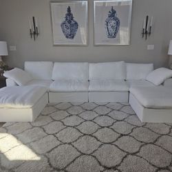 Modular Sofa With 2 Storage Ottomans (Machine Washable Coverings)