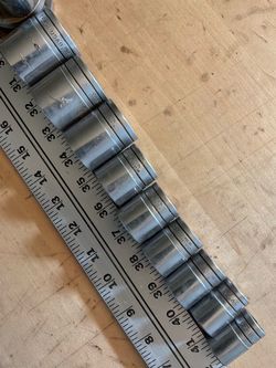 Vintage Snap-on SW-Series Shallow SAE Sockets - 9pc USA