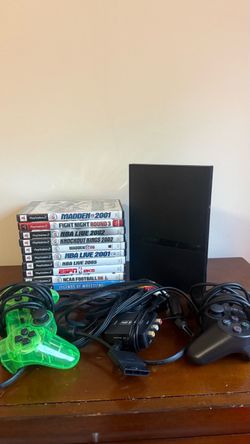 (Flash sale) Ps2 slim bundle w sports bundle, hdmi converter  2 controllers 8gb memory card and cables
