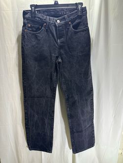 Levi's 501 '90s Women's Jeans W26 L30 black Straight Leg High Rise A1(contact info removed)