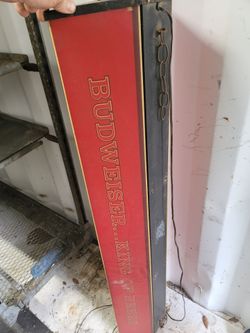 Vintage Budweiser pool table light