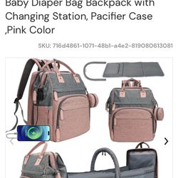 Baby Diaper Bag With Built In Changing Station 