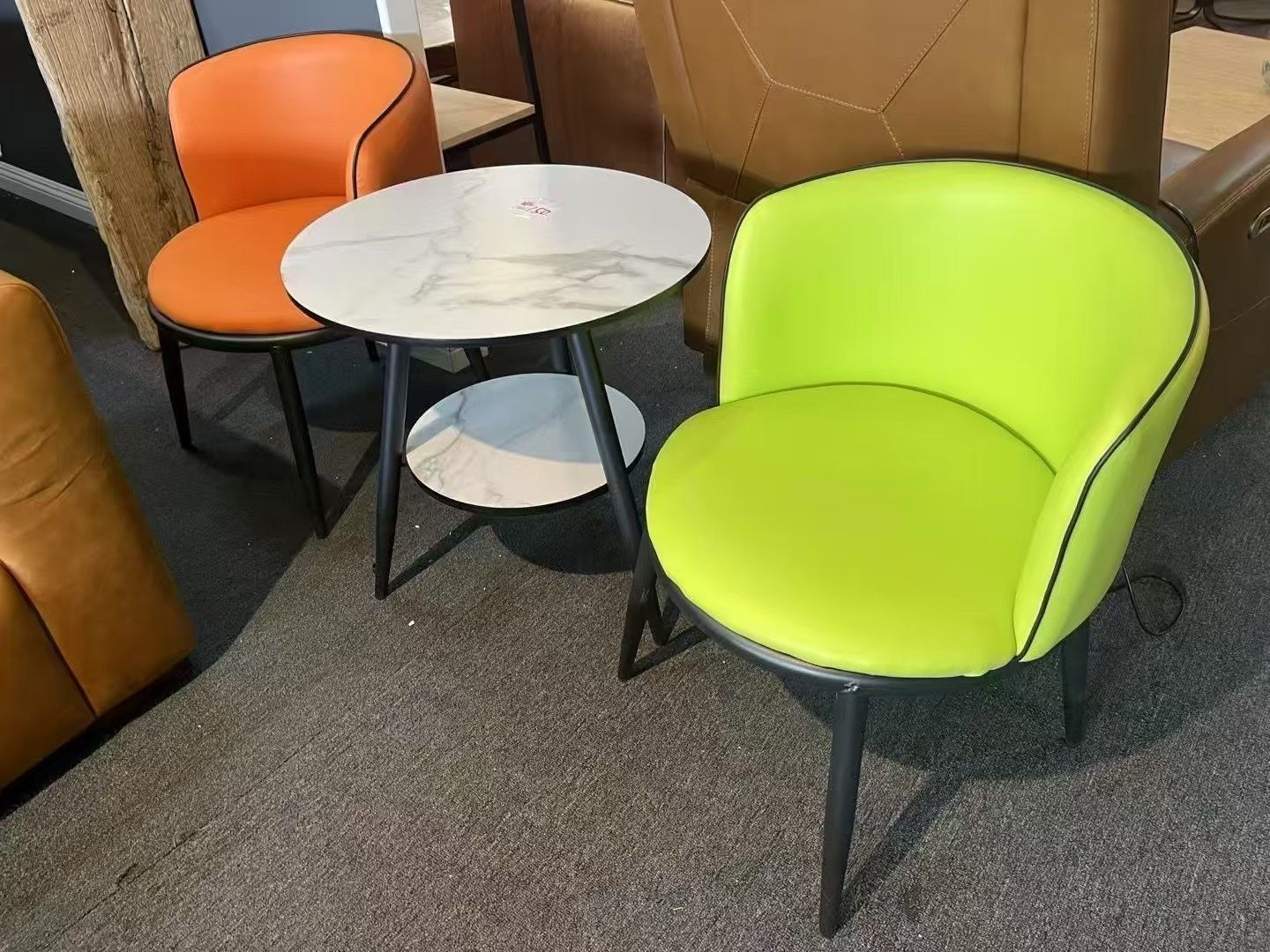 3pc Accent Chair With End Table Set:$150/3pc