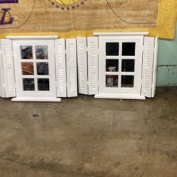 Cute Windows Mirror Shutters Decor 20 X24 Average When Open Each