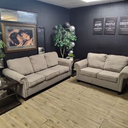 MEGA STEAL 2 PIECE ASHLEY SOFA SET (NAIL TRIM) ONLY $399 DELIVERY AVAILABLE