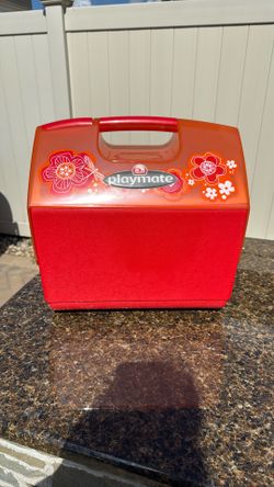 Playmate Igloo Unique Orange & Pink Flower Cooler NEW !
