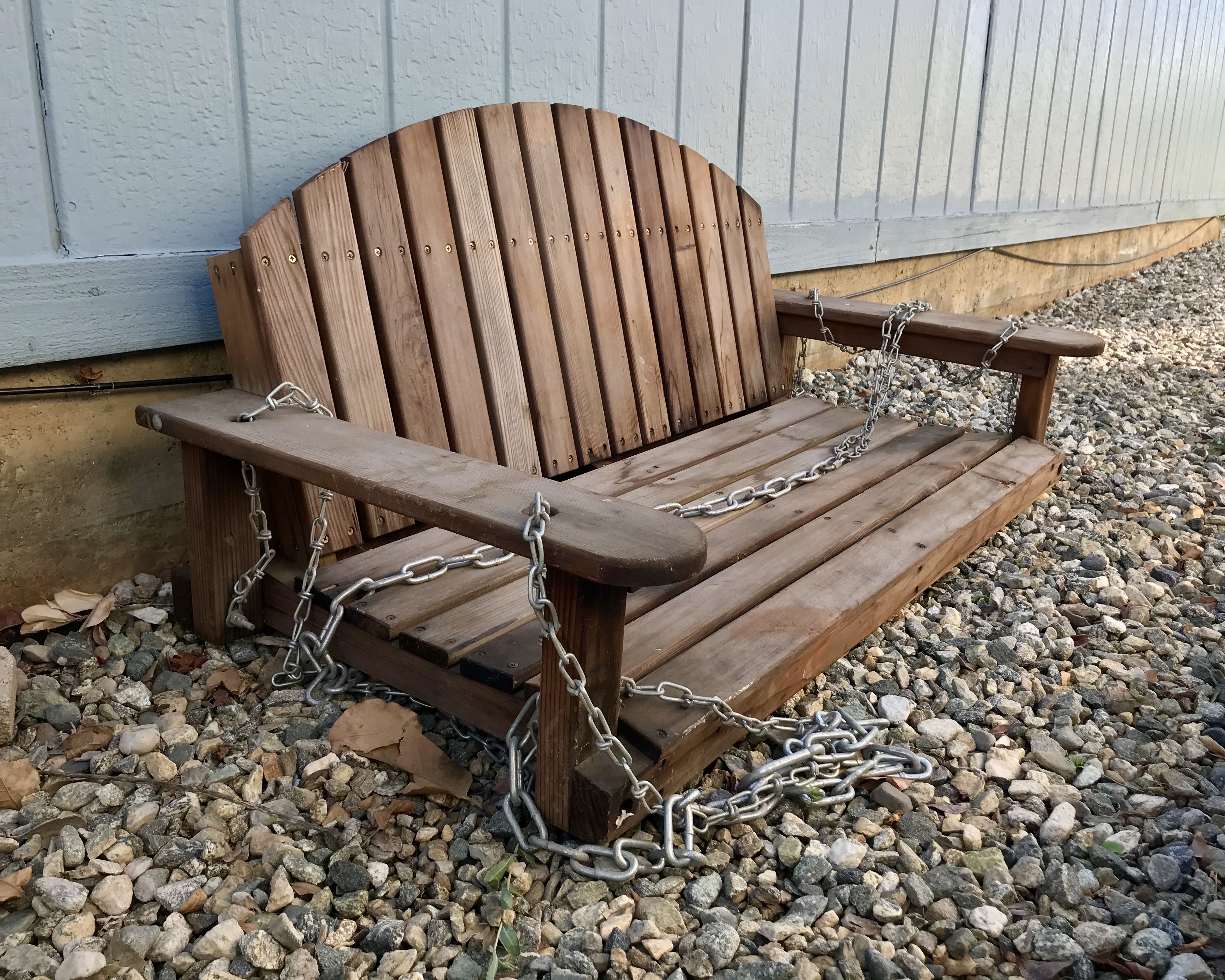 Wood Bench Porch Swing