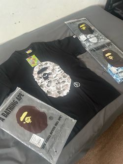 White/Grey Camo Bape Tee (READ DESCRIPTION)