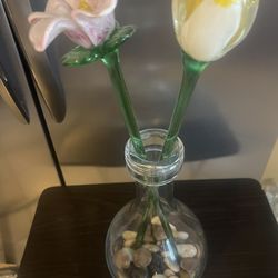 🌸 Decorative Glass Flower Vase