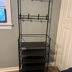 Shoe and coat rack