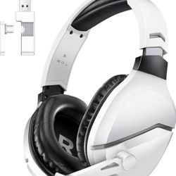 Wireless Gaming Headset with Noise Canceling Microphone for PS5, PC, PS4, 2.4G/Bluetooth