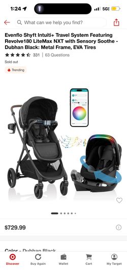 Evenflo Shyft Intuiti+ Travel System w/ Revolve180 LiteMax NXT – NEW