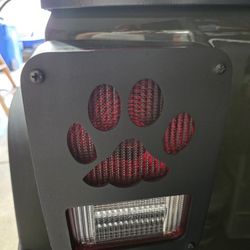 Wrangler Paw Print Tail Light Cover