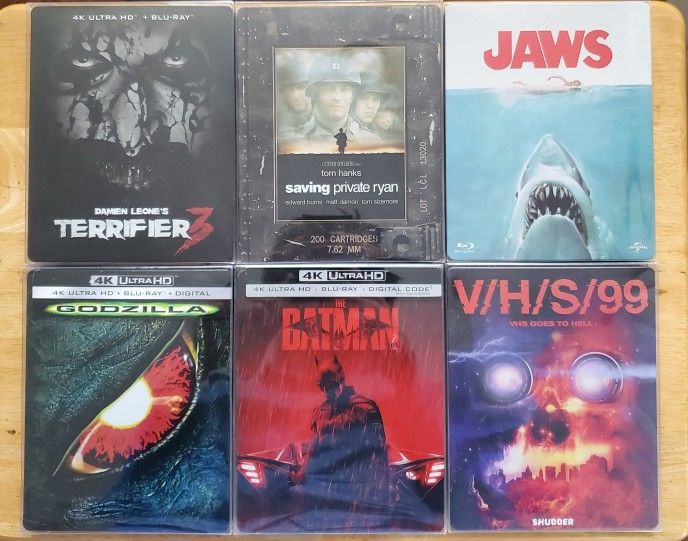 4k/Blu-Ray Movie Steelbooks And Regular Copies Bundle