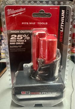 Milwaukee M2 5.0 red lithium battery
