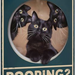 Metal Tin Sign Cat Decor 