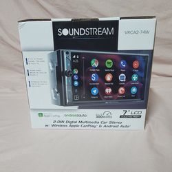 Double din stereo wireless car play and android auto