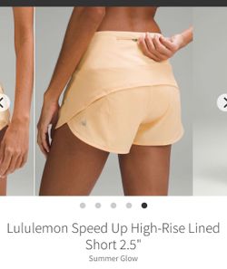 LULULEMON SPEED UP SHORTS SIZE 4