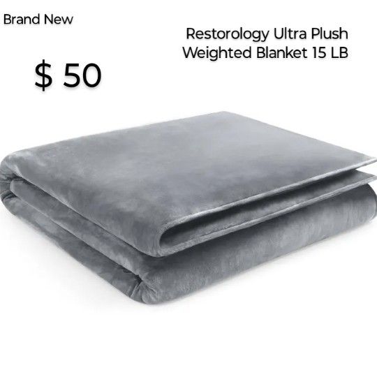 Brand New Restorology Ultra Plush Weighted Blanket 15 