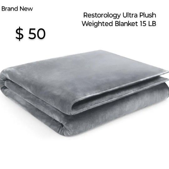 Brand New Restorology Ultra Plush Weighted Blanket 15
