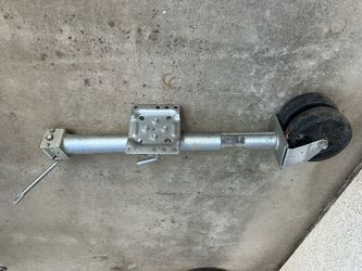 Trailer jack with dual wheel