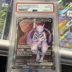 *NEW* Gem Mint PSA 10 213/182 Pokemon Teams Rockets Mewtwo EX