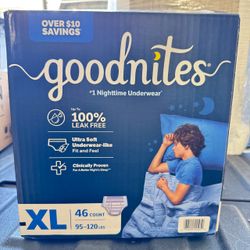 Goodnites Nighttime Bedwetting Underwear for Boys, XL (95 - 140+ lb.), 46 Count