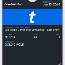 Leo Skepi Meet & Greet Front Row Ticket 