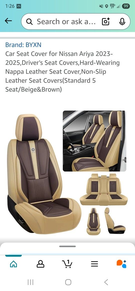 CAR SEAT COVERS FOR 2023 -2025 NISSAN ARIYA