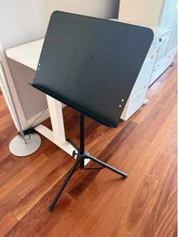 Height Adjustable Metal Music Sheet Stand, Black