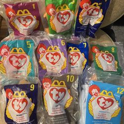McDonalds TY Teenie Beanie Babies Happy Meal Toys 1998 Set Of 10 Sealed