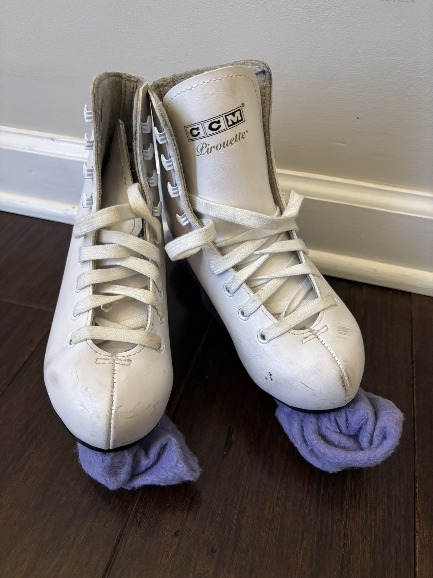 CCM Pirouette White Ice Skates