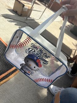 Hello Kitty LA Dodgers Clear Tote Bag