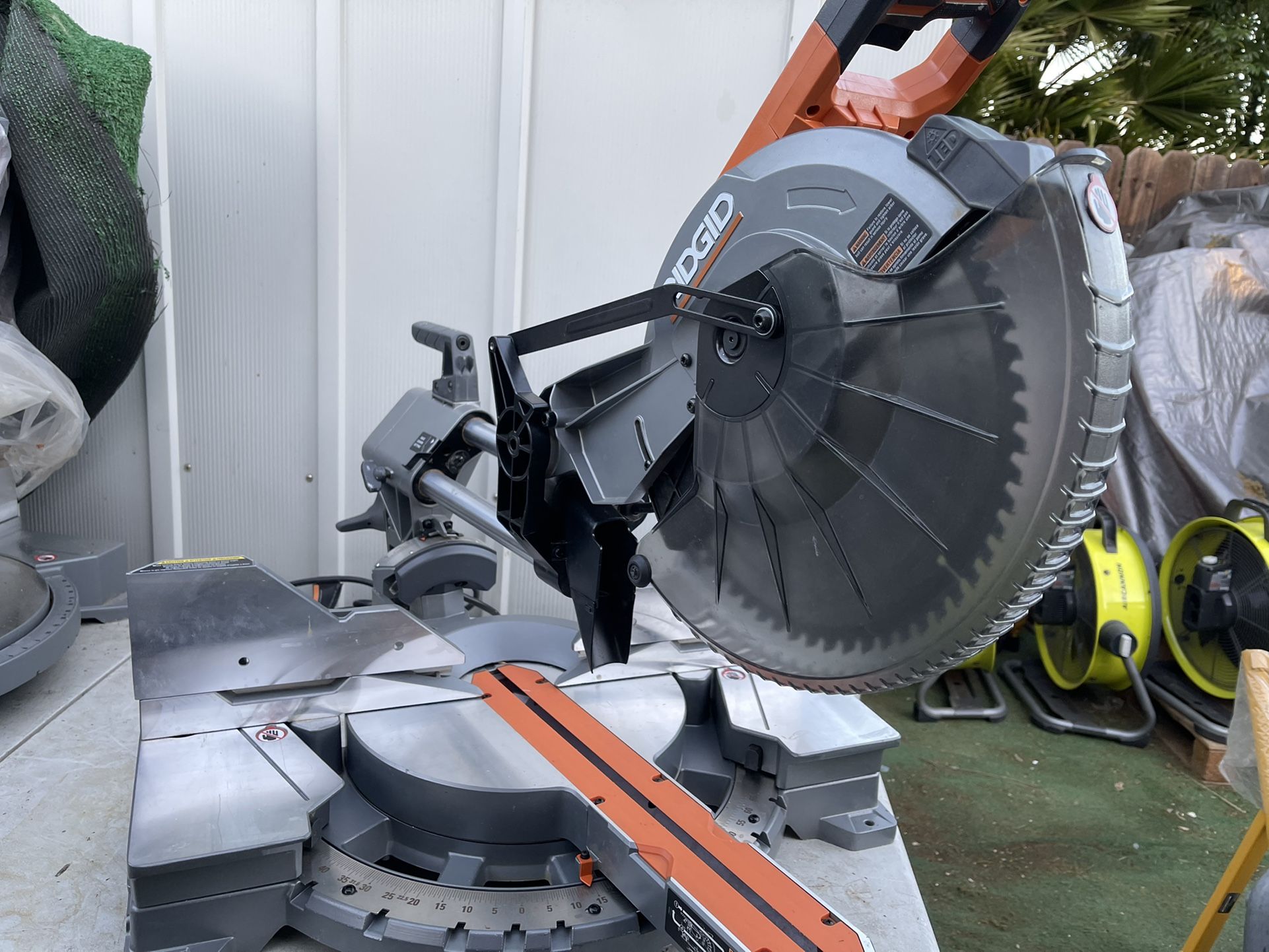 RIDGID 15 Amp Corded 12 Dual Bevel Sliding Miter Saw with 70 - Main Image