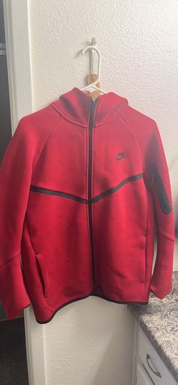 Red Nike tech jacket