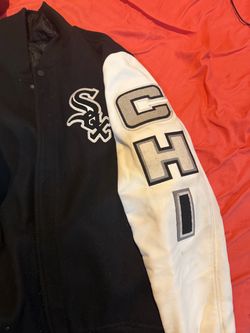 Chicago White Sox Varsity Jacket - Black & White Leather Letterman