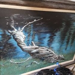 Original Oil Painting Wall Art Hand Painted Not A Print. FRANCES WILLIAMS MOEN  A Known Seattle Area Artist Good Condition Canvas And Frame Signed