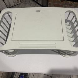 Vtg. Wooden Bed Tray W/ Adjustable Table and Side Compartments