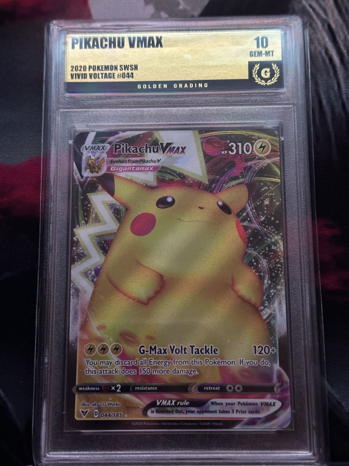 Pikachu vmax vivid voltage #44 Graded 10
